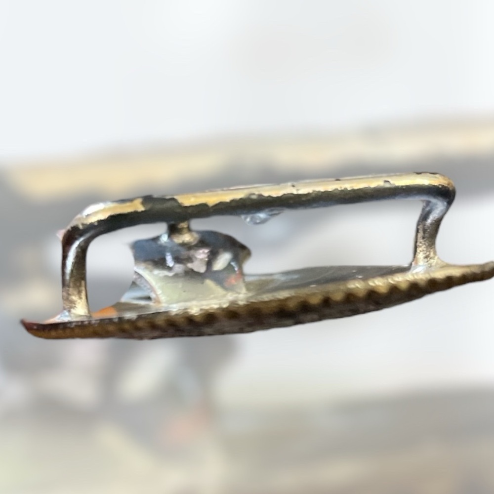 VTG Crumine Silver/Bronze Bull Rider Belt Buckle - Picture 3 of 3